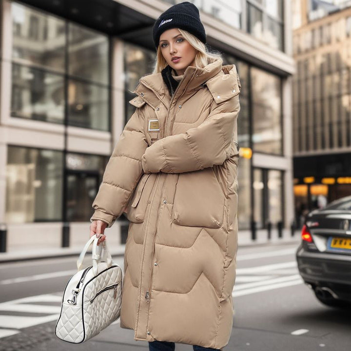 Damen Wintermantel wasserdicht mit abnehmbarer Kapuze | Warmer Winterparka mit Innenfutter und geräumigen Taschen für kalte Tage