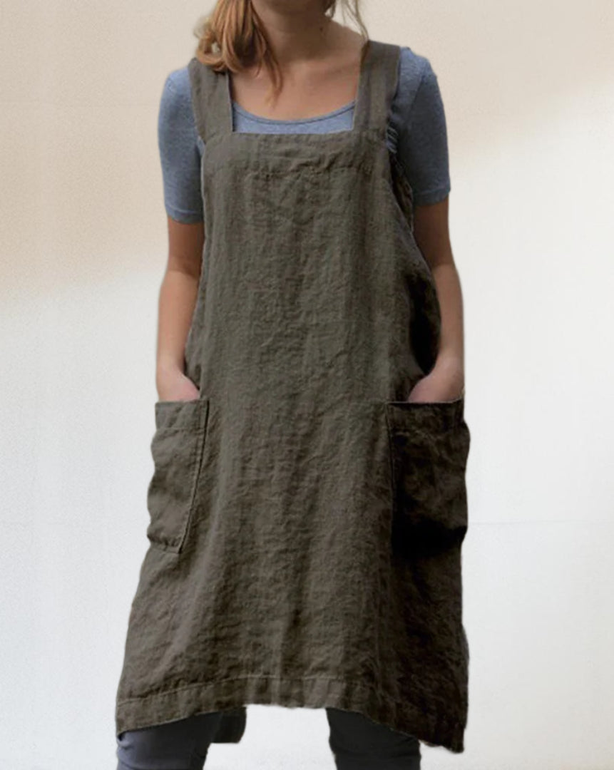 Azalea - Simple Apron with Crossed Back Straps