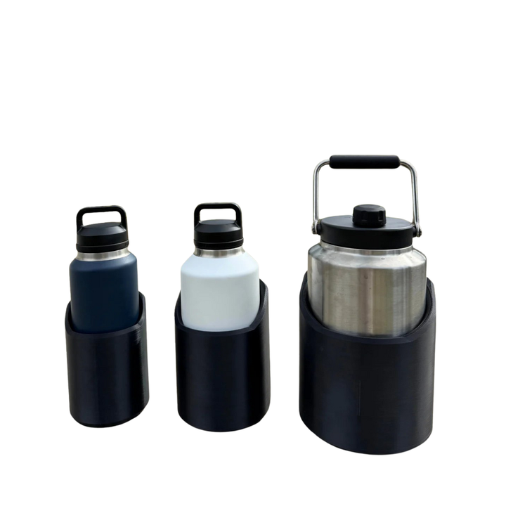 Magnetic bottle holder | Strong grip &amp; noise-free storage | 3D printed &amp; UV resistant | For workshop, car &amp; gym