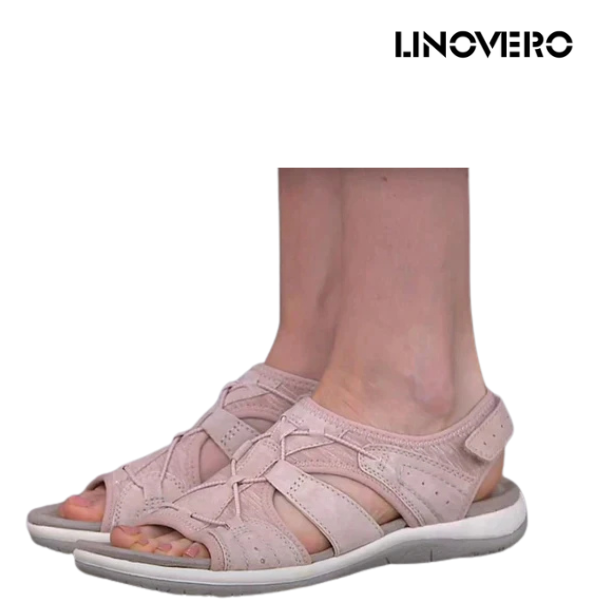 Damen Sandalen mit offener Spitze | Leicht &amp; atmungsaktiv | Ergonomische, flexible Sohle für Alltag &amp; Urlaub | Lässig