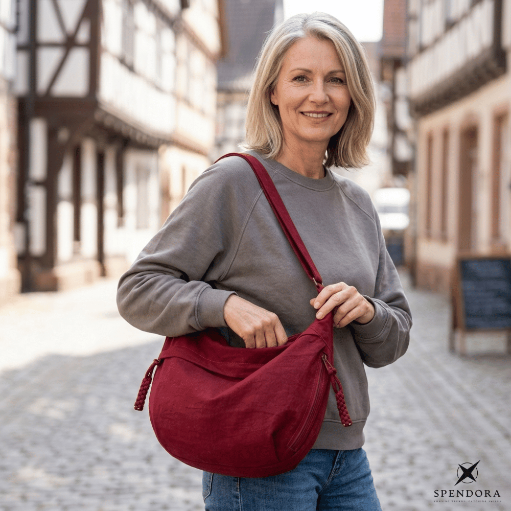 Leichte Nylon-Umhängetasche | Mehrere Reißverschlussfächer und verstellbarer Schulterriemen für Alltag und Reisen