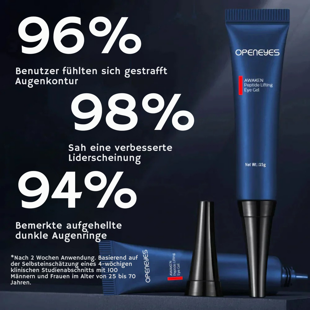Peptid Lifting Augengel gegen Augenringe &amp; Schwellungen | mit Kojisäure &amp; Koffein | glättet feine Linien, strafft &amp; hydratisiert | 1+1 Gratis