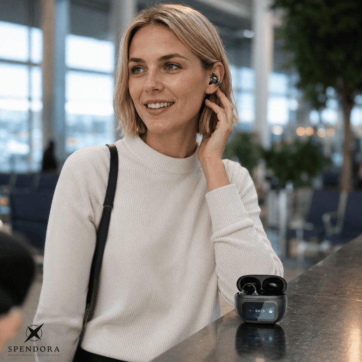 Übersetzungs Ohrhörer | Open-Ear Design mit Echtzeit-Übersetzung &amp; 4–8 Std. Akkulaufzeit für Reisen und Alltag