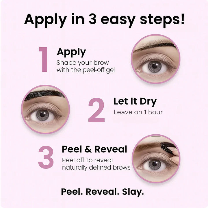 2+2 Free | Eyebrow Tattoo Gel | Easy to apply &amp; peel off | Semi-permanent up to 3 days | Natural look, long-lasting