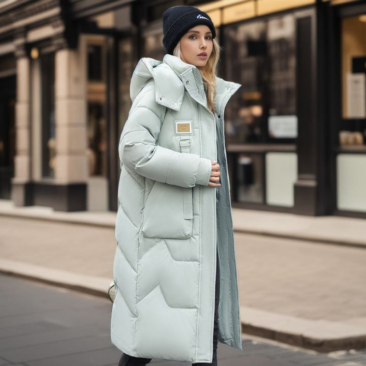 Damen Wintermantel wasserdicht mit abnehmbarer Kapuze | Warmer Winterparka mit Innenfutter und geräumigen Taschen für kalte Tage