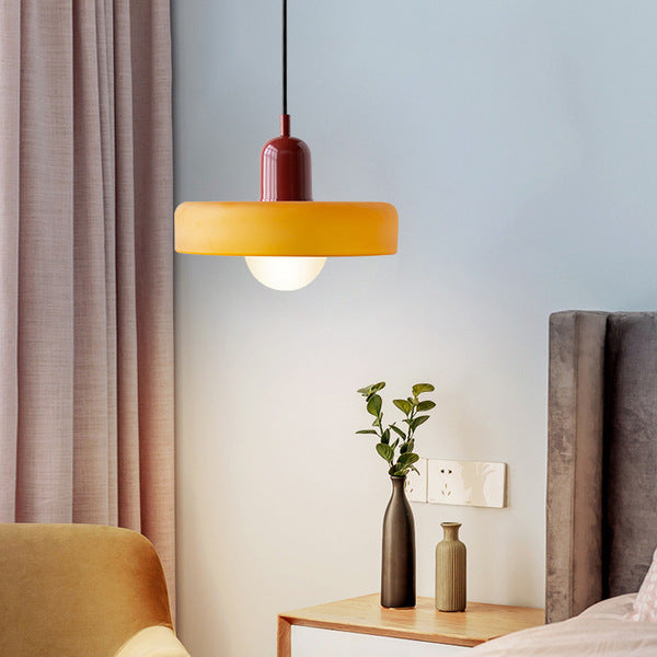 Suspension en métal et verre avec effet vitrail | Ø25/Ø35 cm, douille G9 | Suspension réglable | Aspect cristal