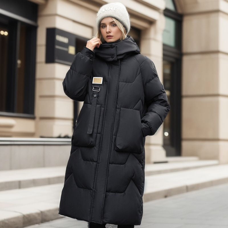 Damen Wintermantel wasserdicht mit abnehmbarer Kapuze | Warmer Winterparka mit Innenfutter und geräumigen Taschen für kalte Tage