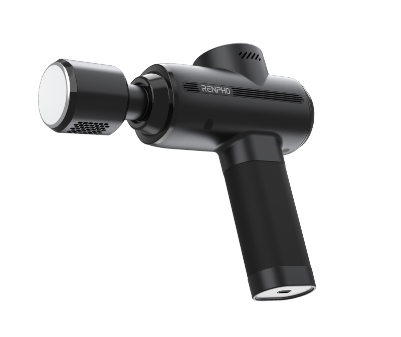 Massagepistole | Muskelmassagegerät mit 8 Temperaturstufen, VA-Display und All-in-One-Massagekopf