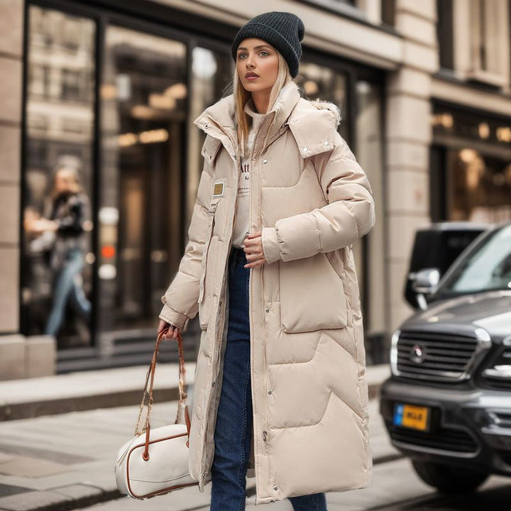Damen Wintermantel wasserdicht mit abnehmbarer Kapuze | Warmer Winterparka mit Innenfutter und geräumigen Taschen für kalte Tage