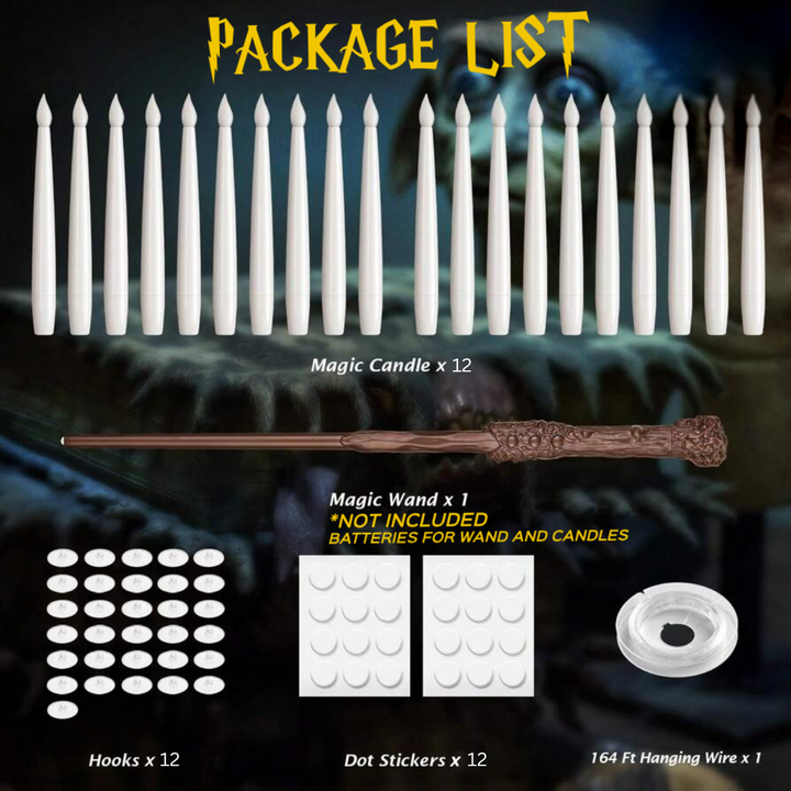 MagicGlow™ Schwebende LED-Kerzen | 12er Set mit Fernbedienung | Flammenlose Deko &amp; Unsichtbarer Aufhängung