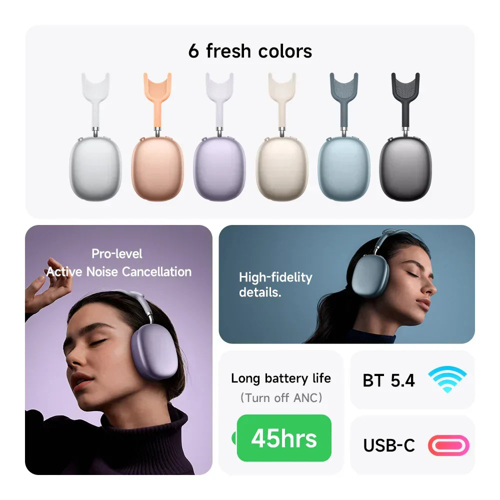 Bluetooth Over-Ear Kopfhörer mit ANC | Bluetooth 5.4, 40-mm-Treiber und bis zu 45 Std. Akkulaufzeit