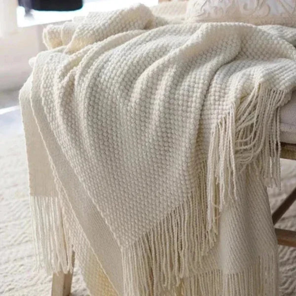 Wolldecke | Weiche atmungsaktive Decke aus 100 % Wolle für Sofa, Bett und ganzjährigen Komfort