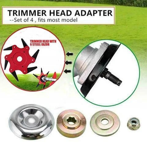 Tête de coupe en acier 6 lames | Alésage 25,4 mm (1"), acier manganèse 65Mn | Coupe à 360° pour mauvaises herbes et herbe | Compatible avec de nombreux débroussailleuses