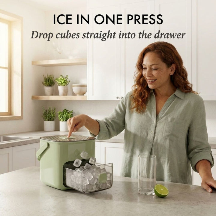 Eiswürfelform mit One-Touch-Release &amp; Aufbewahrungsbox | 48 Eiswürfel, Deckel &amp; Schaufel | BPA-frei