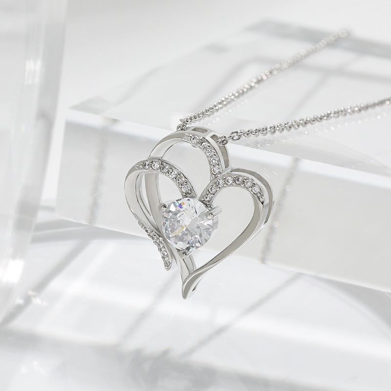 Diamond love heart necklace