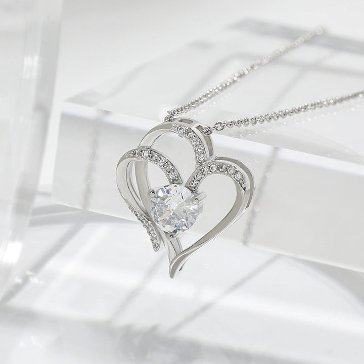 Diamond love heart necklace