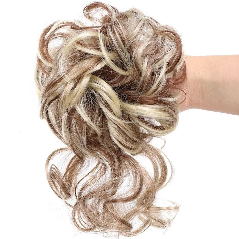 Bun hairpiece to clip on for instant volume | Messy bun look in seconds | Secure hold, light &amp; natural