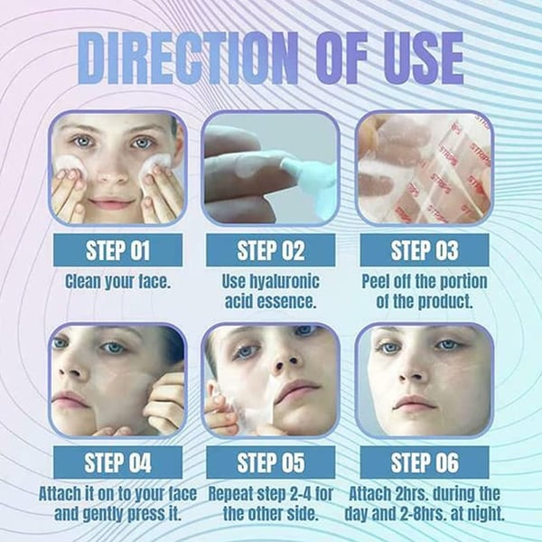 Anti-wrinkle lifting strips | Instant effect for face &amp; eyes | Plant essence | Invisible &amp; breathable