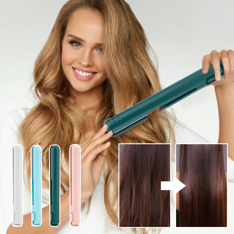 Mini Curling Iron 2-in-1 for Curling &amp; Straightening | USB Powered, 15 mm | Ceramic Coating, Anti-Burn Design, Travel Size