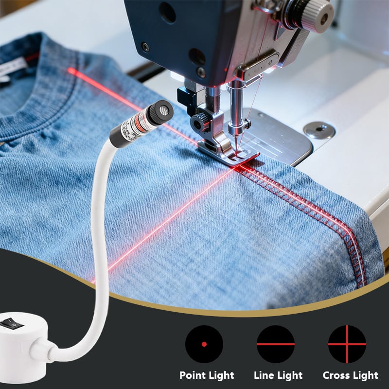 Guida laser per cucito con magnete | Cuciture dritte senza segnare | Laser a linea/croce/punto per macchina da cucire e tagliacuci