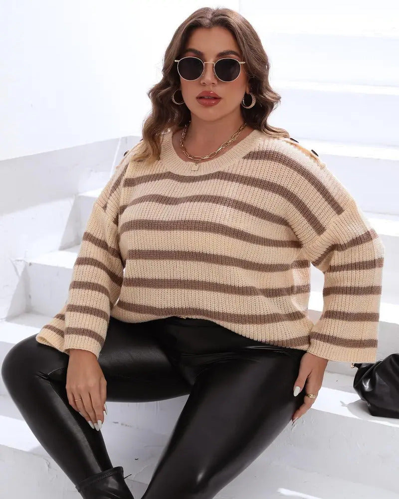 Valeria™ Striped Teardrop Sweater
