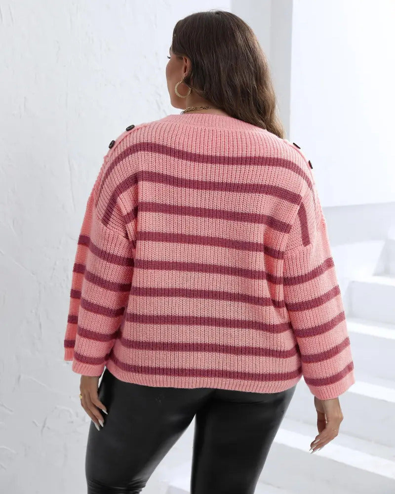 Valeria™ Striped Teardrop Sweater
