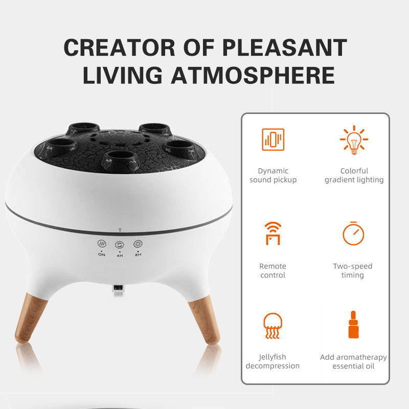 Aroma Diffuser | Ultraschall-Luftbefeuchter mit Quallen-Nebeleffekt, 250-ml-Wassertank und LED-Beleuchtung