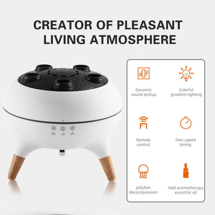 Aroma Diffuser | Ultraschall-Luftbefeuchter mit Quallen-Nebeleffekt, 250-ml-Wassertank und LED-Beleuchtung