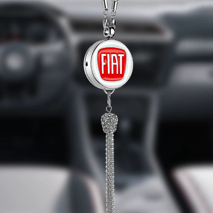Car Rearview Mirror Pendant with Crystal | Zinc alloy &amp; rhinestones | Sparkling decoration with scent pendant, gift idea