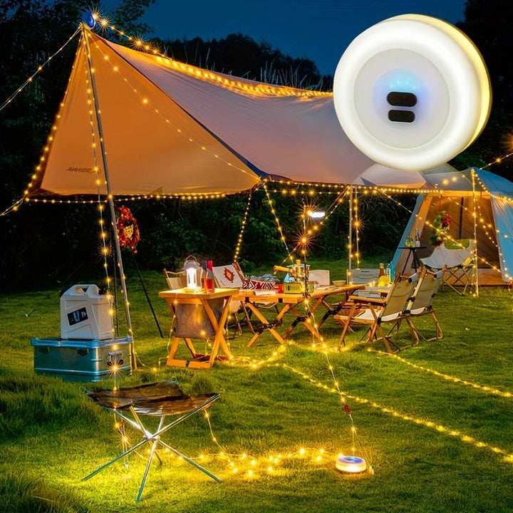 LED-retkivalosarja 10 m, 100 LEDiä | 8 valaistusasetusta | IP65 vedenpitävä | USB-ladattava, 250 g