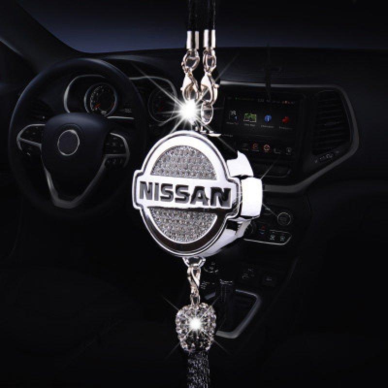 Car Rearview Mirror Pendant with Crystal | Zinc alloy &amp; rhinestones | Sparkling decoration with scent pendant, gift idea