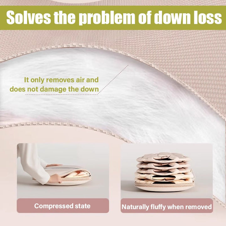 Borsa appendibile per abbigliamento | Compressione salvaspazio con cerniera senza vuoto | Protezione dalla polvere, trasparente | M–XL