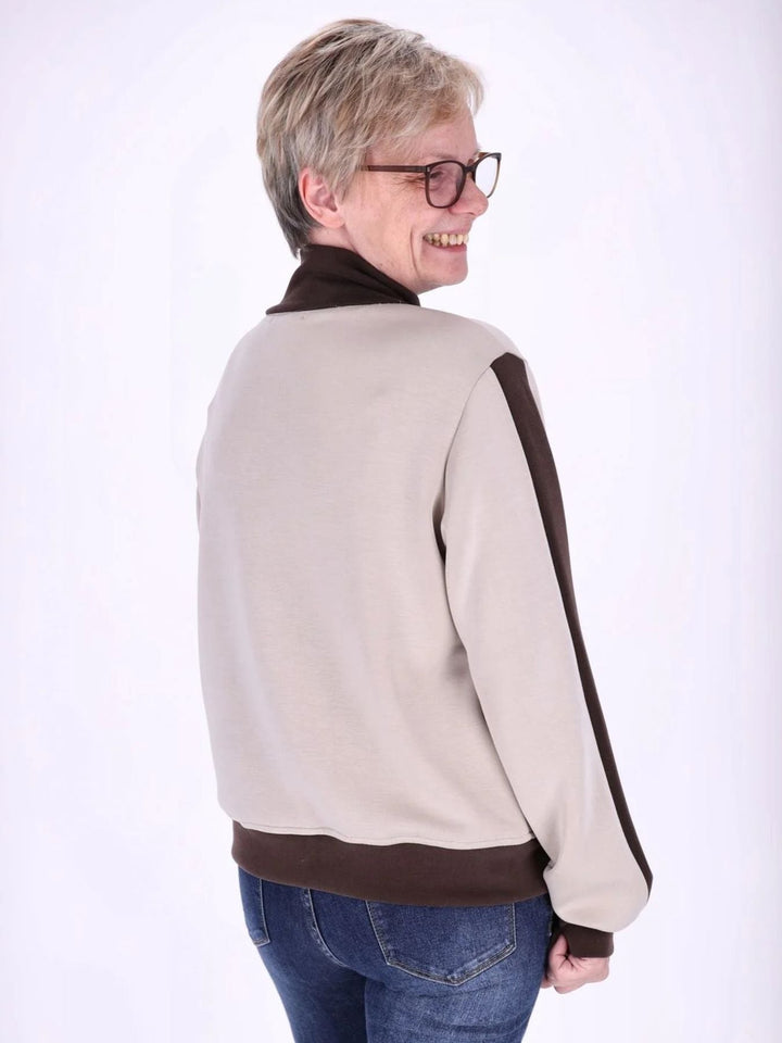 Damen Sweatjacke mit lockerer Passform | Weiche Freizeitjacke mit elastischem Stoff und bequemem Schnitt für Alltag und Freizeit