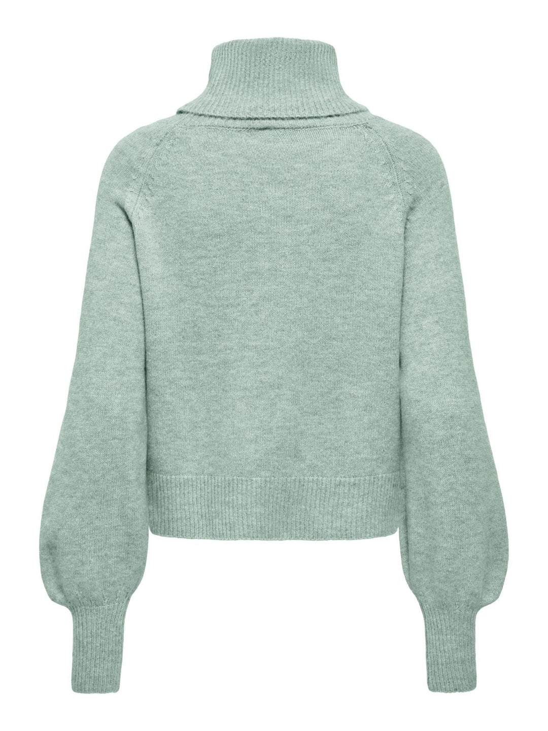 Damen Rollkragenpullover in Aqua Gray Melange | Weicher Strickpullover mit Rippbündchen, Regular Fit und wärmender Wollmischung