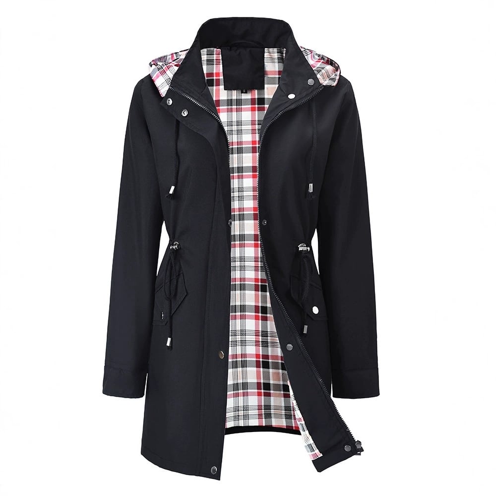 Damen Winterjacke lang mit Reißverschluss | Warme Jacke mit praktischen Taschen und bequemer Passform für Alltag und Freizeit
