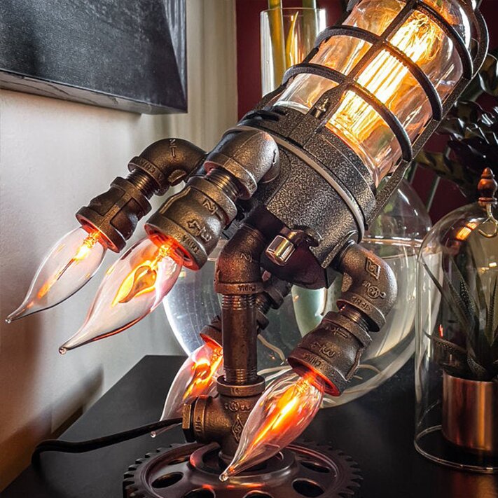 FlammenRakete™ Stilvolle Ambientale Nachttischlampe