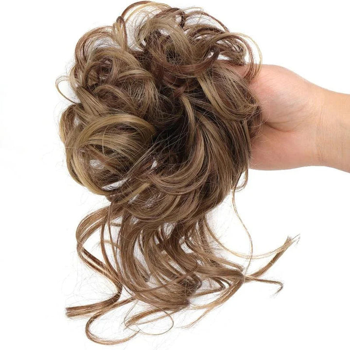 Bun hairpiece to clip on for instant volume | Messy bun look in seconds | Secure hold, light &amp; natural