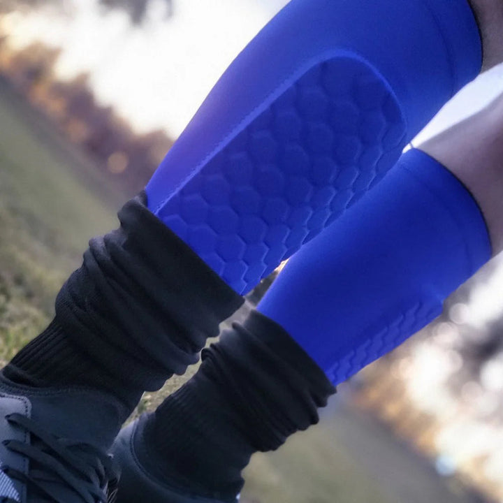 ShinGuard Kompressions-Schienbeinschoner | Integriertes Sockendesign | EVA-Schaum Stoßdämpfung