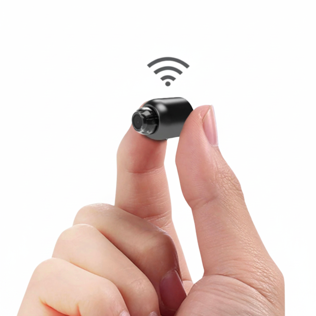 Mini Surveillance Camera 4K with Wi-Fi &amp; Night Vision | Wide-Angle Lens &amp; Motion Detection | App Control iOS/Android | 1200 mAh Battery