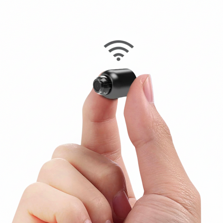 Mini Surveillance Camera 4K with Wi-Fi &amp; Night Vision | Wide-Angle Lens &amp; Motion Detection | App Control iOS/Android | 1200 mAh Battery