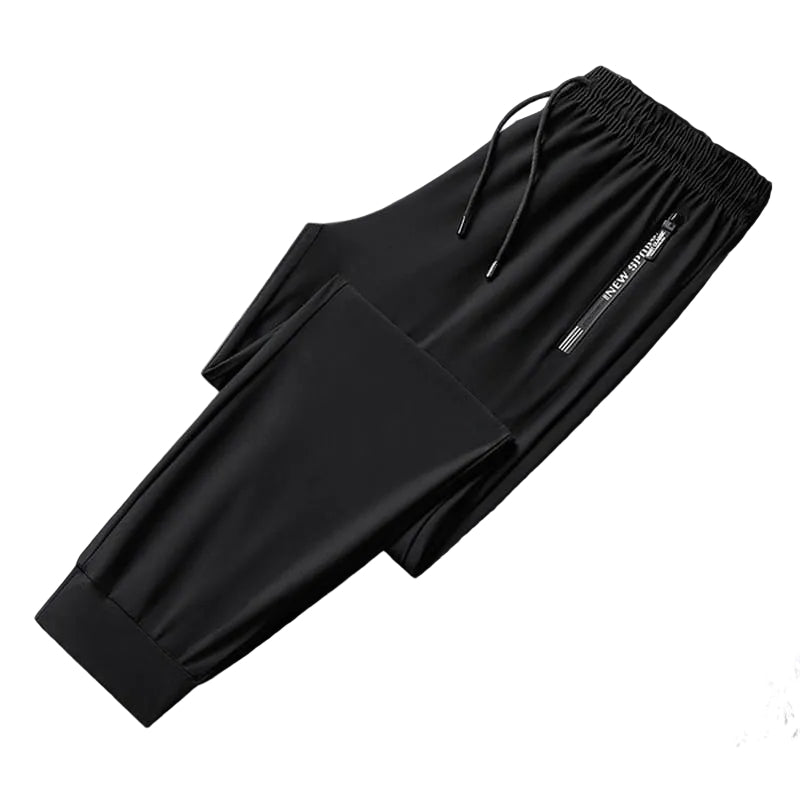 Herren Jogginghose | Schnell trocknende Stretchhose mit Kordelzug und Reißverschlusstaschen für Sport und Alltag