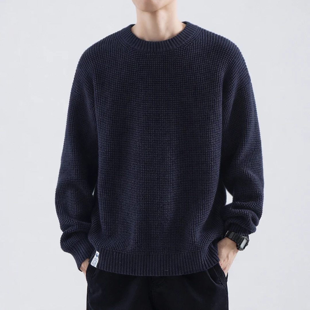 Herren Strickpullover mit lockerem Schnitt | Weicher, wärmender Pullover mit bequemer Passform für Alltag, Freizeit und kalte Tage