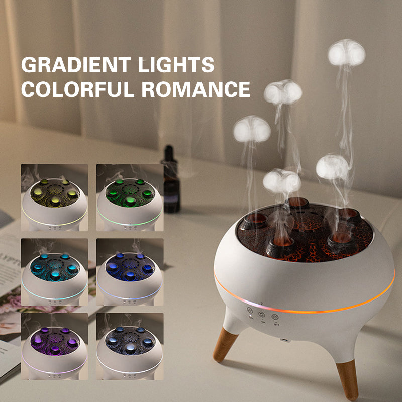 Aroma Diffuser | Ultraschall-Luftbefeuchter mit Quallen-Nebeleffekt, 250-ml-Wassertank und LED-Beleuchtung