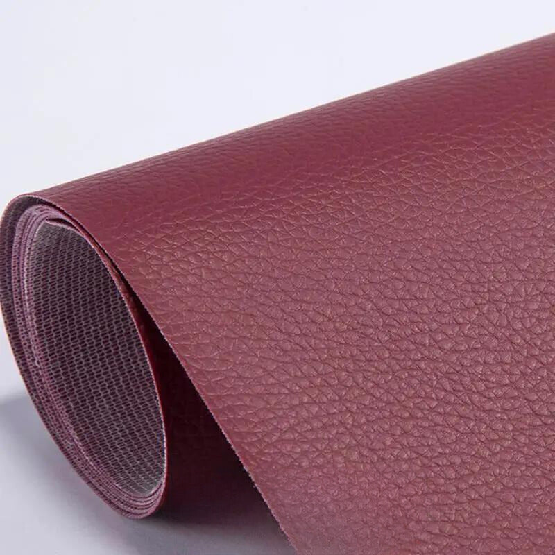 Kit de réparation cuir auto-adhésif 50 × 138 cm | Patchs de réparation découpables | Étanche &amp; robuste | Pour canapé, voiture &amp; sacs