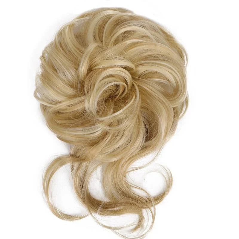Bun hairpiece to clip on for instant volume | Messy bun look in seconds | Secure hold, light &amp; natural
