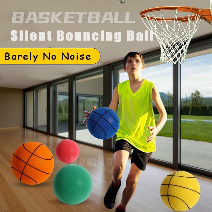 Pallone da basket morbido e silenzioso | Palla indoor in schiuma PU | Silenzioso, amico dei mobili e rimbalzante | Include sacca a rete