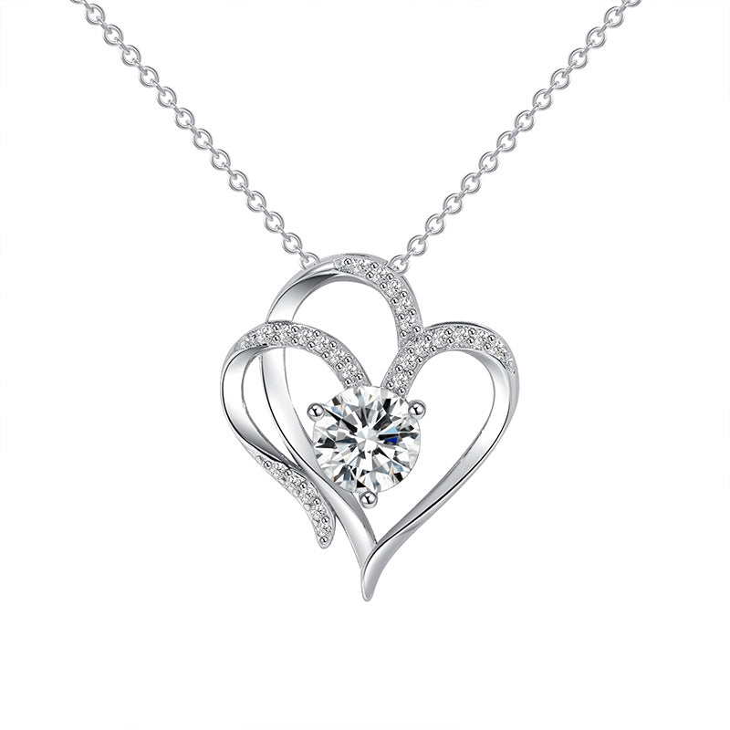 Diamond love heart necklace
