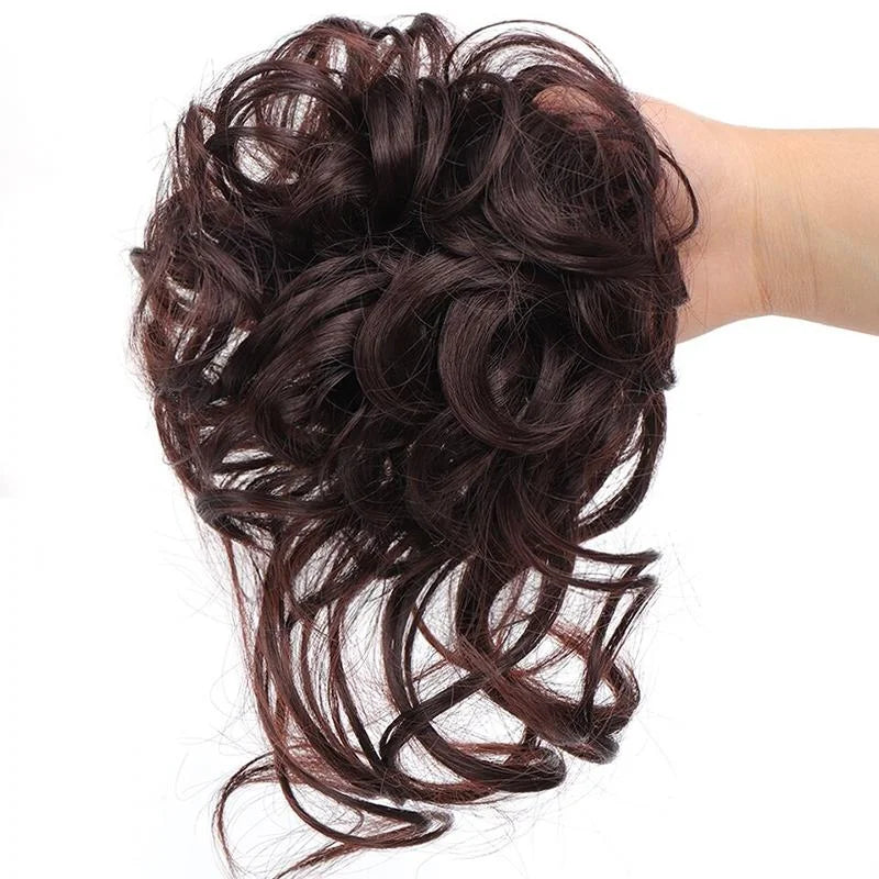 Bun hairpiece to clip on for instant volume | Messy bun look in seconds | Secure hold, light &amp; natural
