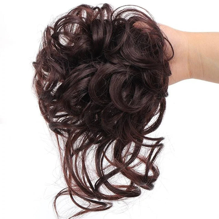 Bun hairpiece to clip on for instant volume | Messy bun look in seconds | Secure hold, light &amp; natural