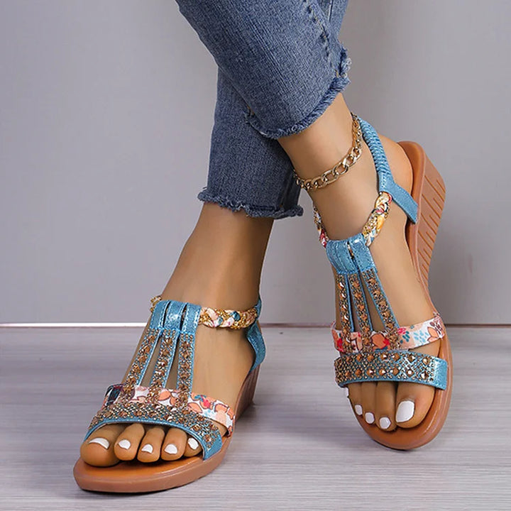 Sariah | Elegant crystal sandals for women